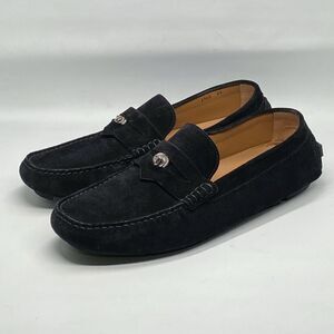 Versace Medusa Suede Leather Driver Loafers size 44/us size 11